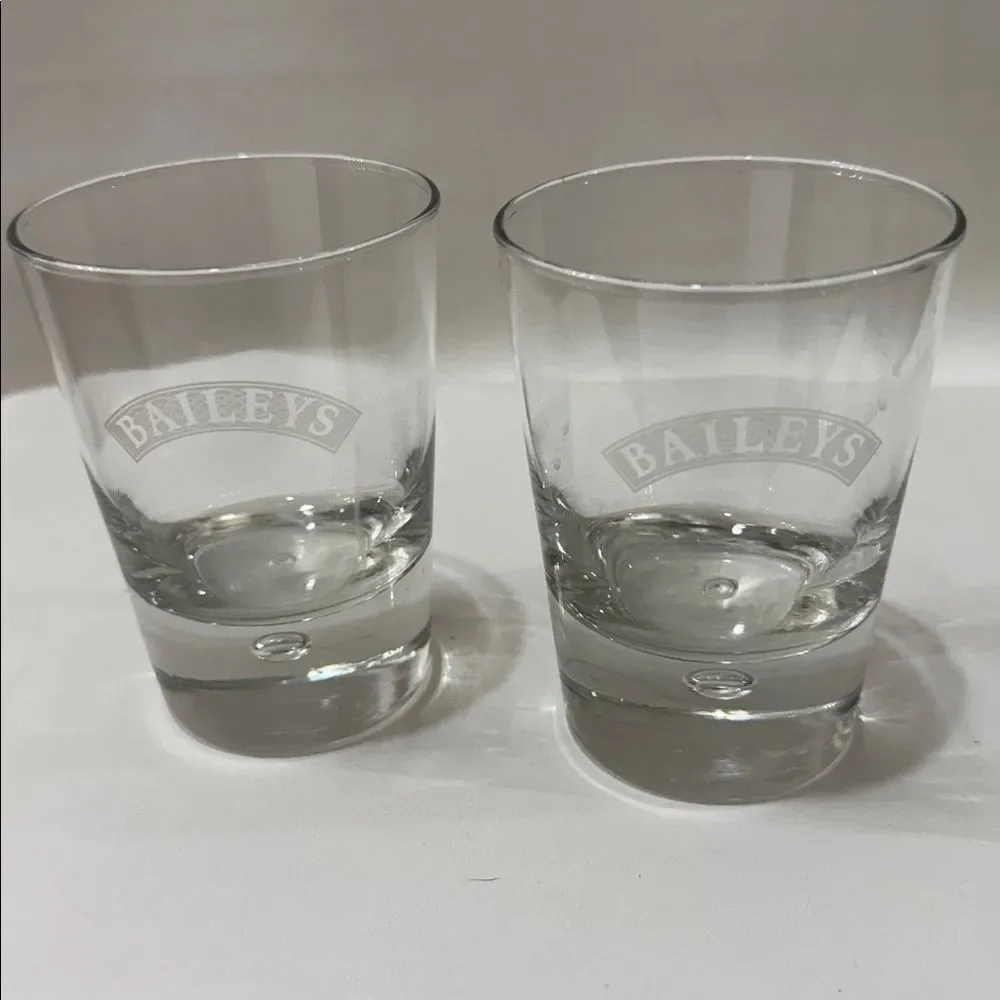 Baileys Liquor Rocks Drinking Dining Home Bar Cocktail Drinking Glasses Set 2